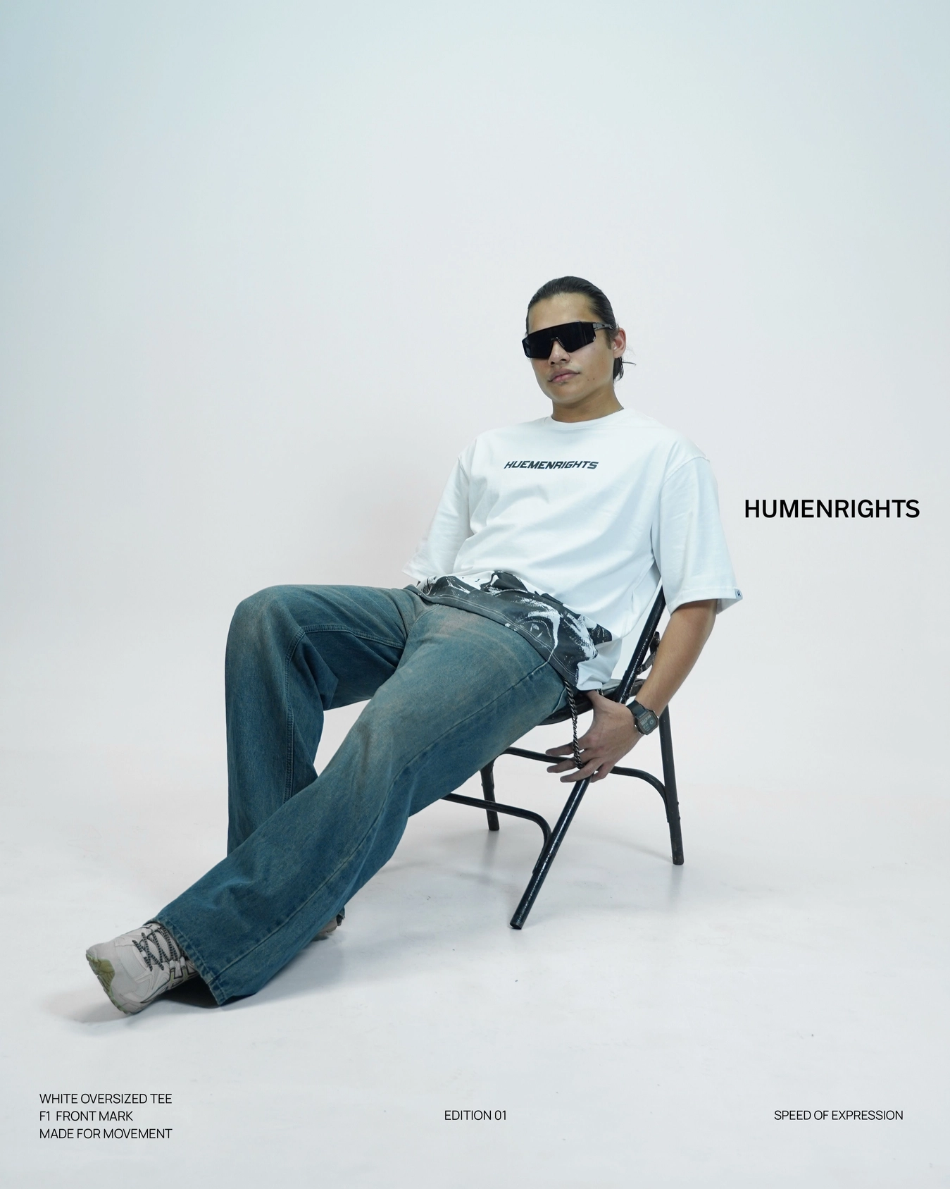 Race Craft White Oversized Tee