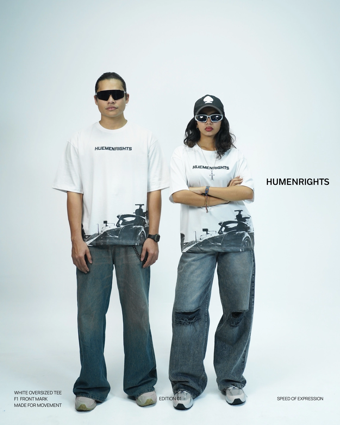 Race Craft White Oversized Tee